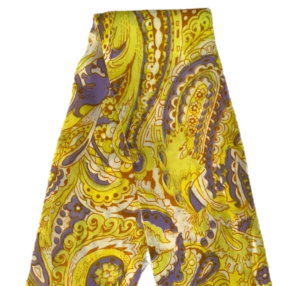 Preppy Twilly Style Scarf in shades of Gold, Yellow and Lilac - Picture 7 of 8